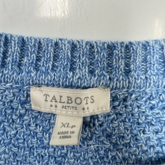 Talbots women’s petite blue sweater XLp L93-32 - Picture 6 of 6